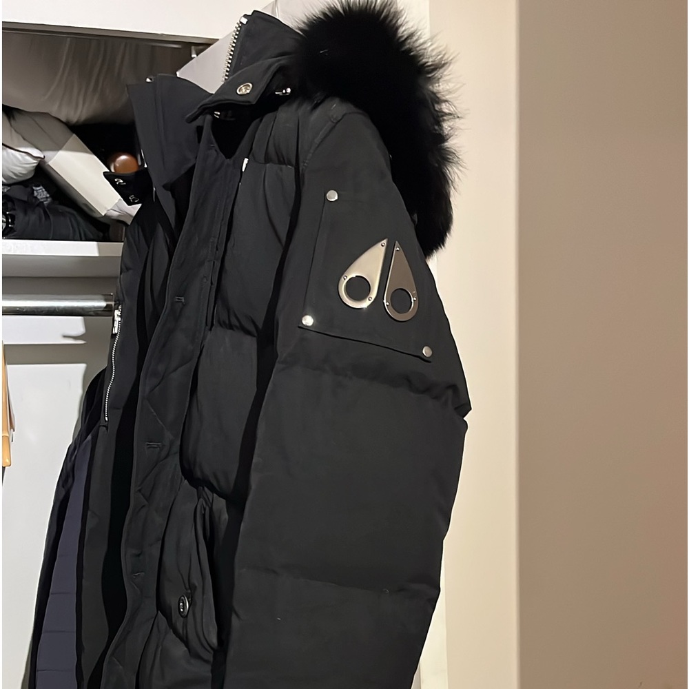 Moose knuckles, black winter jacket, size small